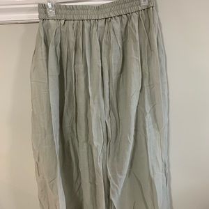 Grey blue midi skirt